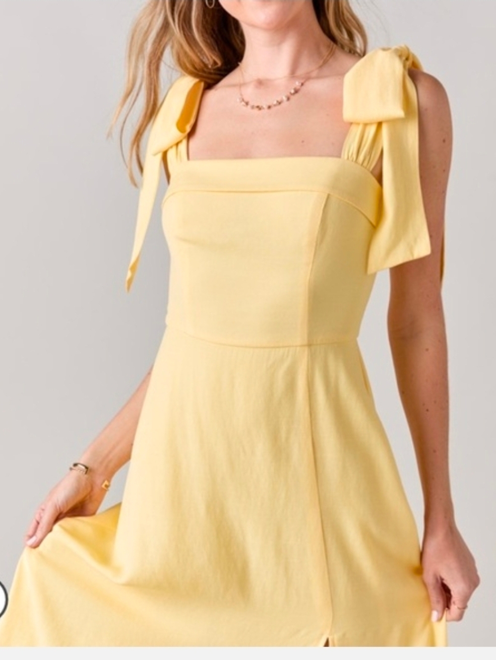Justine Sleeveless Tie Strap Midi Dress 